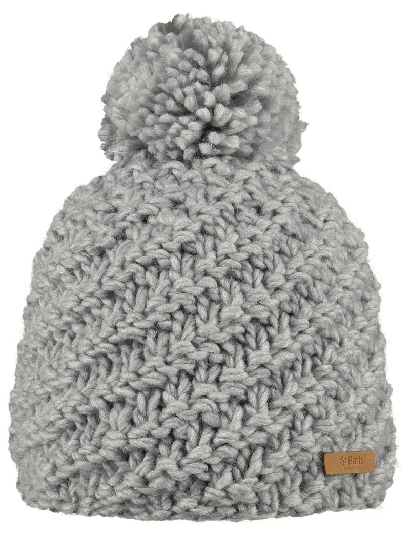Barts Chani Beanie Hat in Heather Grey