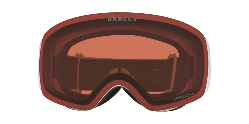Oakley Flight Deck M Ski Goggles White - Prizm Garnet Lens-1
