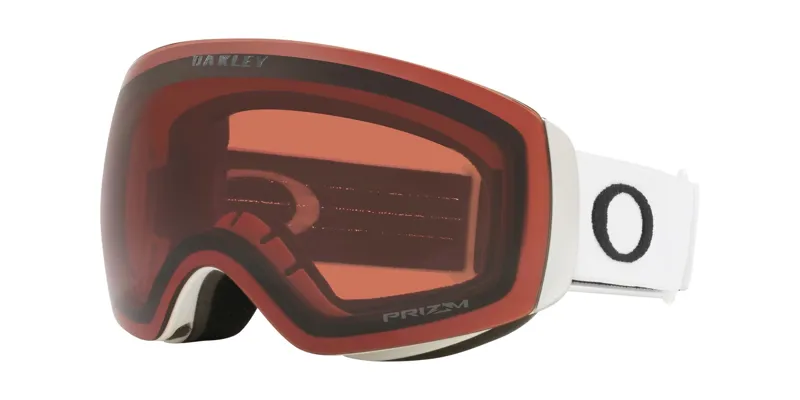 Oakley Flight Deck M Ski Goggles White - Prizm Garnet Lens