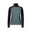 Mons Royale Olympus Half Zip Womens Baselayer Top - Burnt Sage/Black