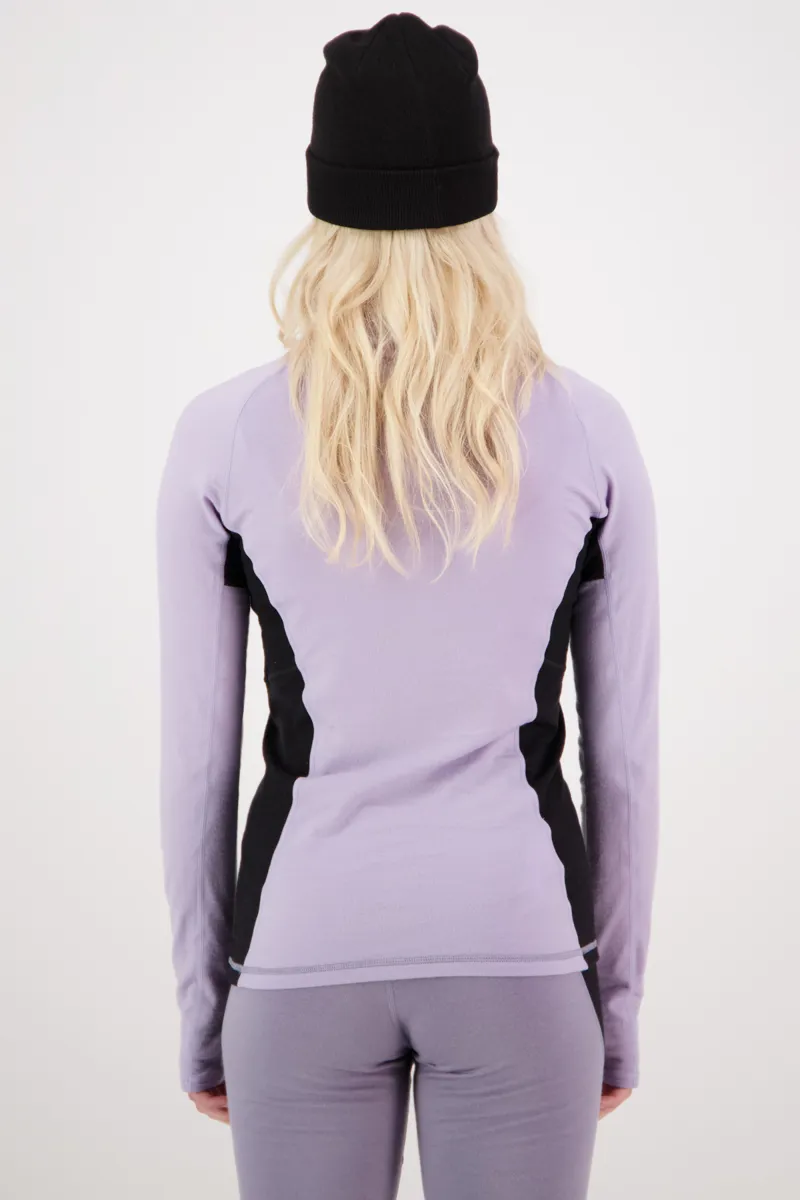 Mons Royale Olympus LS Womens Baselayer Top - Thistle Cloud-1