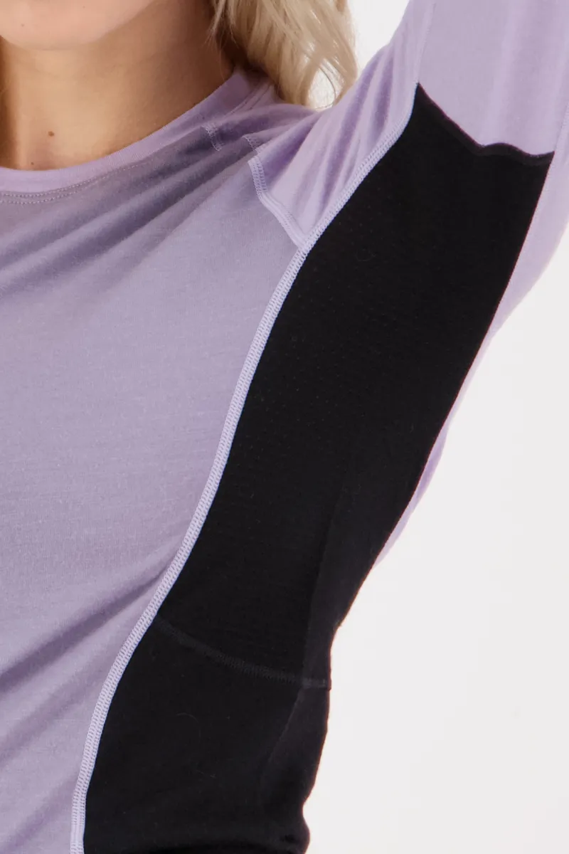 Mons Royale Olympus LS Womens Baselayer Top - Thistle Cloud-5