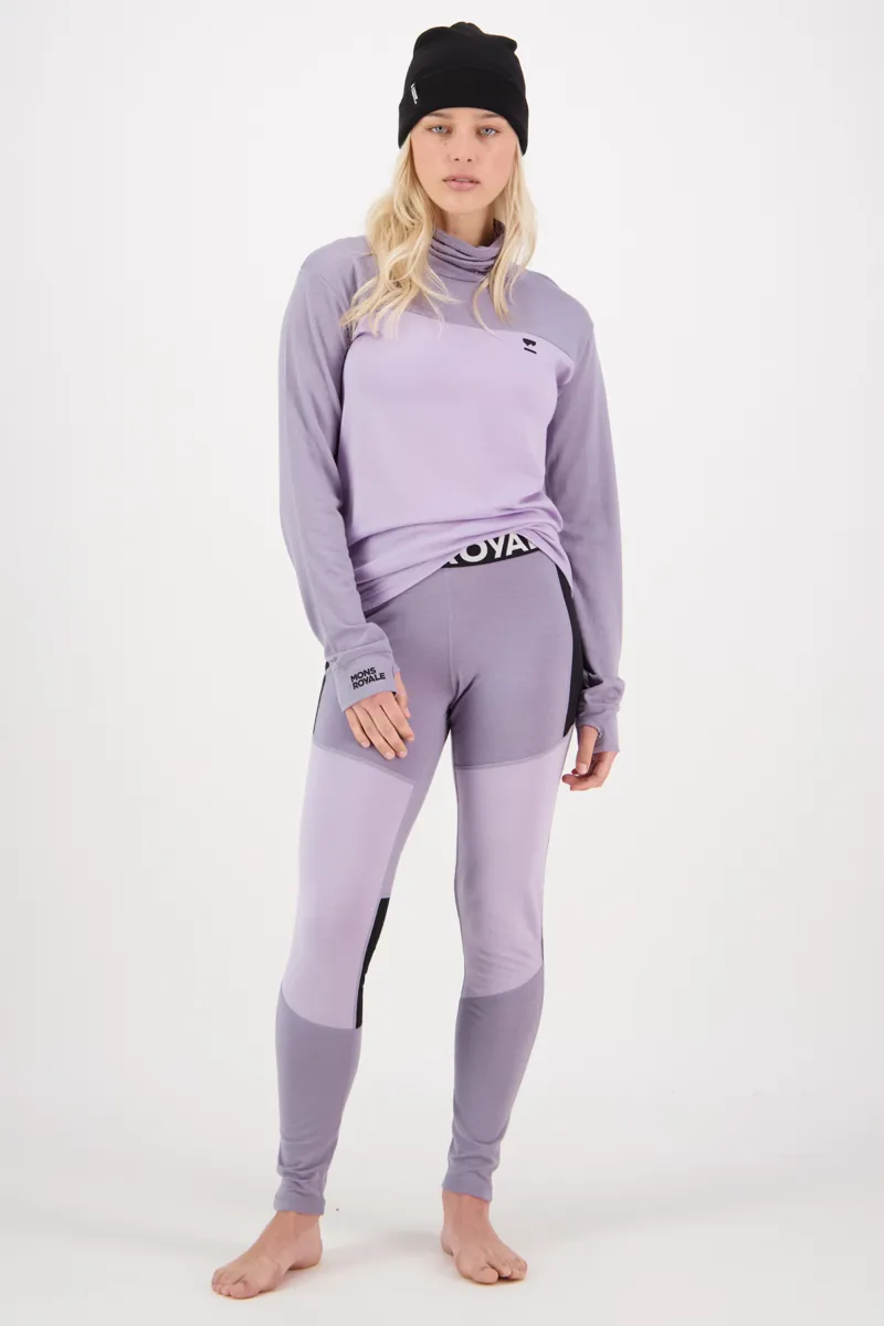 Mons Royale Olympus Womens Baselayer Leggings - Thistle Cloud-5