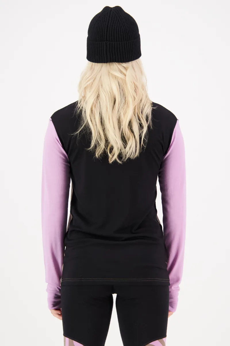 Mons Royale Yotei BF LS Womens Firstlayer Top - Orchid Dawn-2