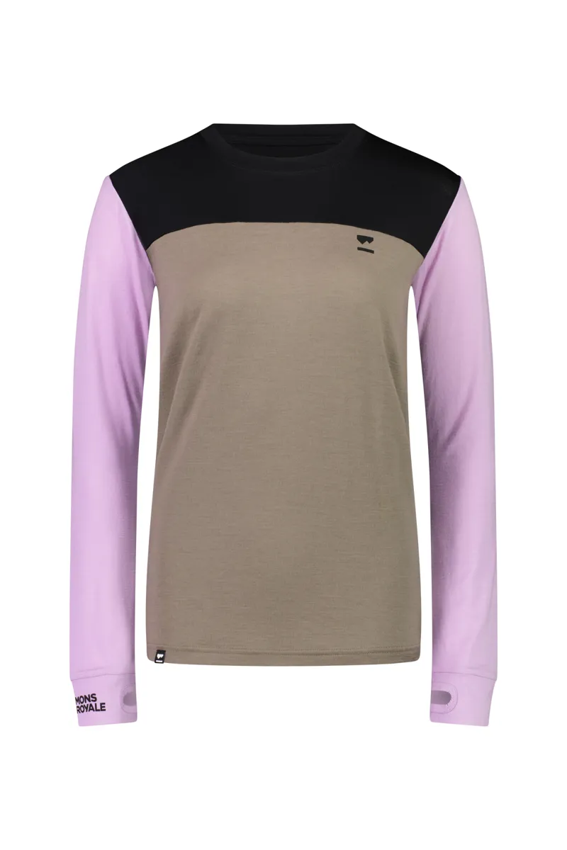 Mons Royale Yotei BF LS Womens Firstlayer Top - Orchid Dawn