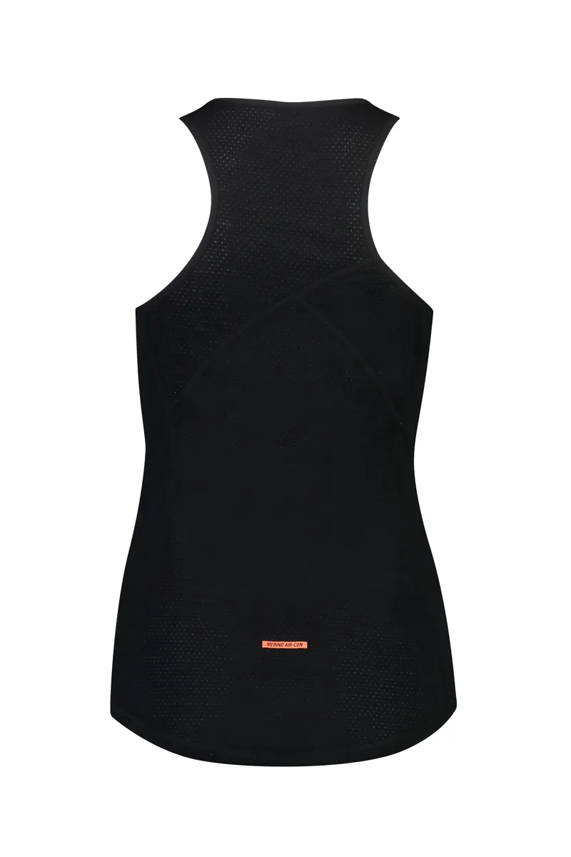 Mons Royale Womens Bella Tech Tank Baselayer Top in Black-1