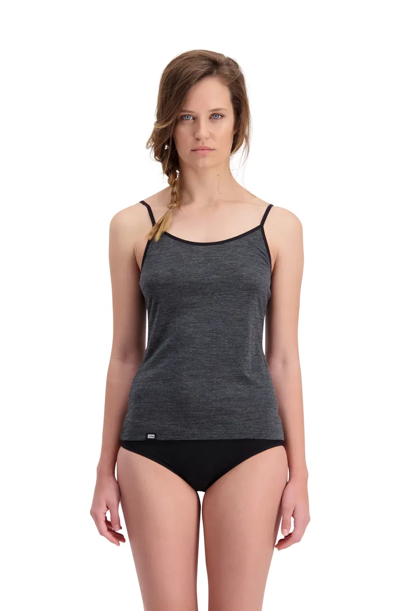 Mons Royale Womens Merino No Ordinary Cami in Black-2