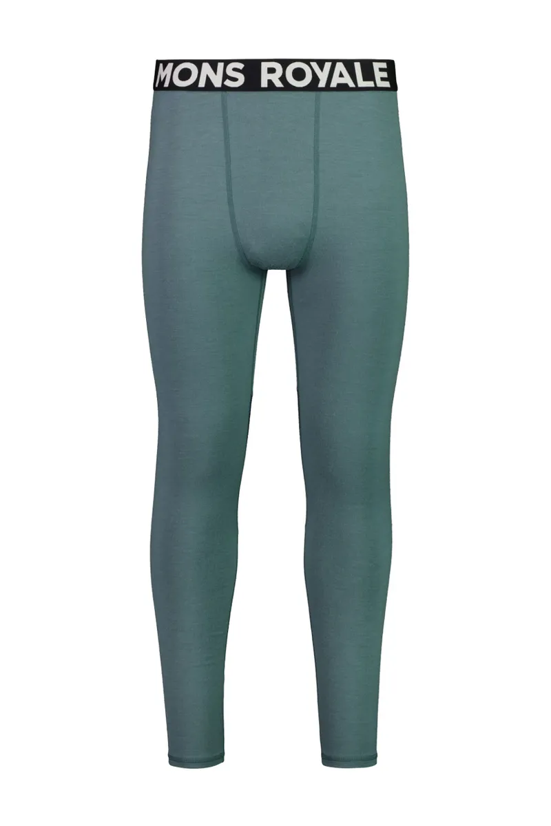 Mons Royale Olympus Mens Baselayer Leggings - Burnt Sage/Black