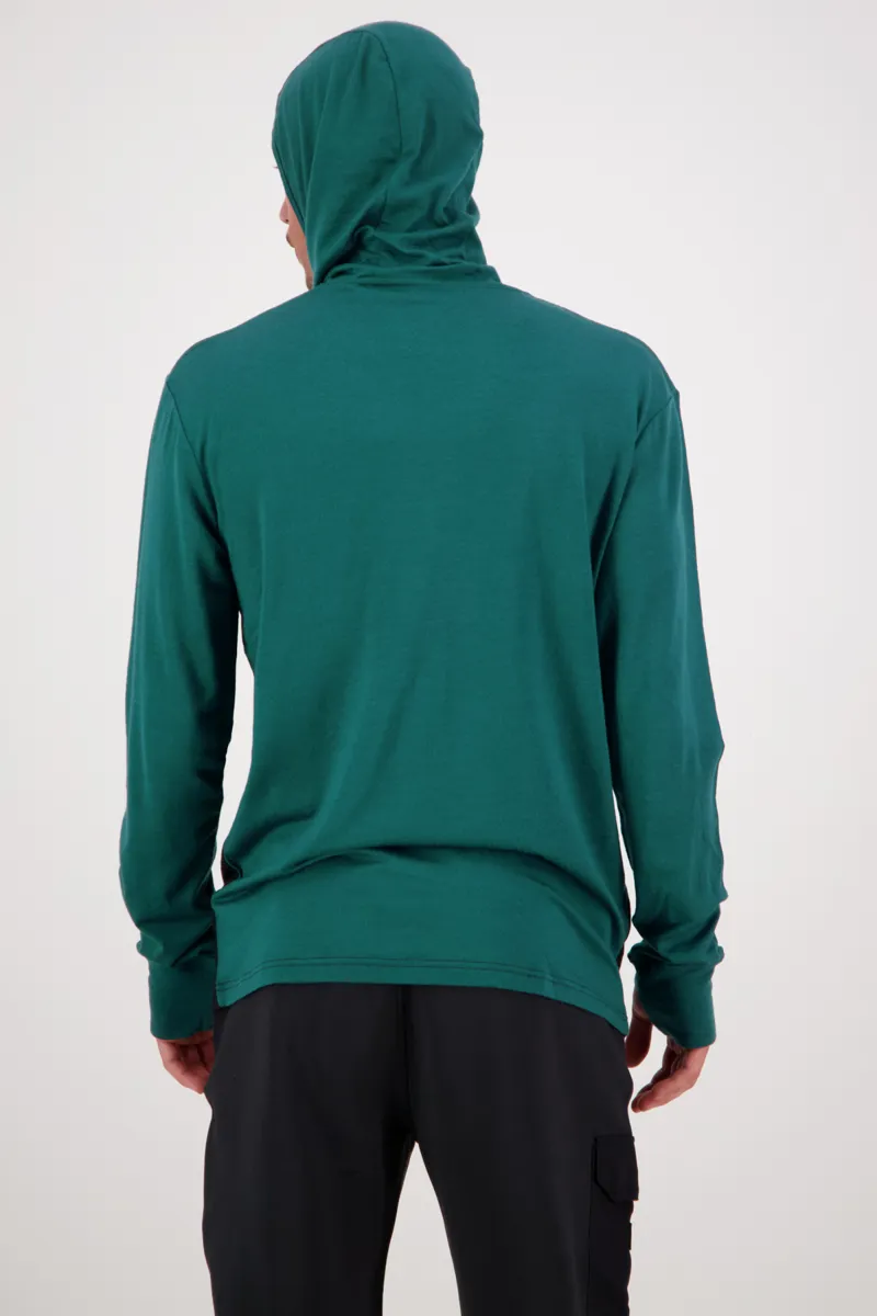 Mons Royale Yotei LS Mens Firstlayer Hooded Top - Evergreen-2
