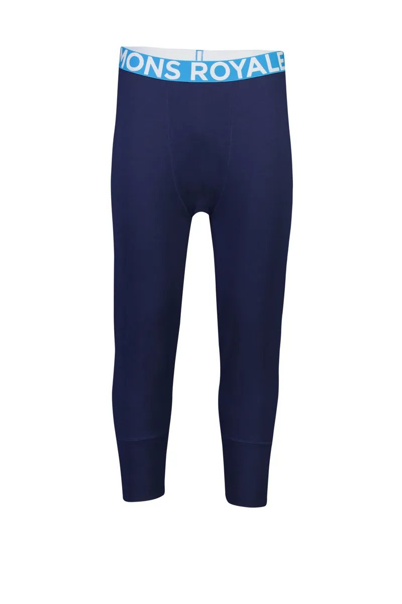 Mons Royale Mens Shaun Off 3/4 Leg Merino Leggings in Navy