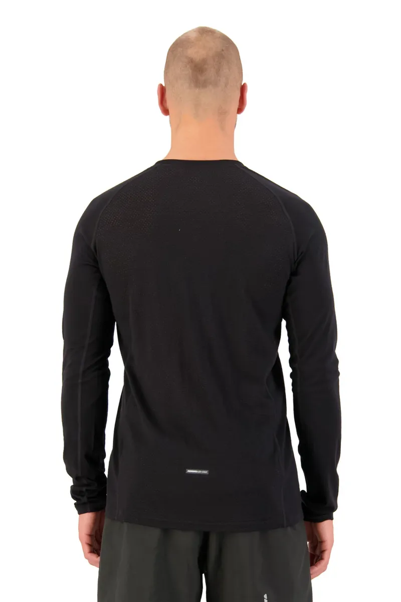 Mons Royale Temple Tech Air-Con LS Mens Baselayer Top - Black-1