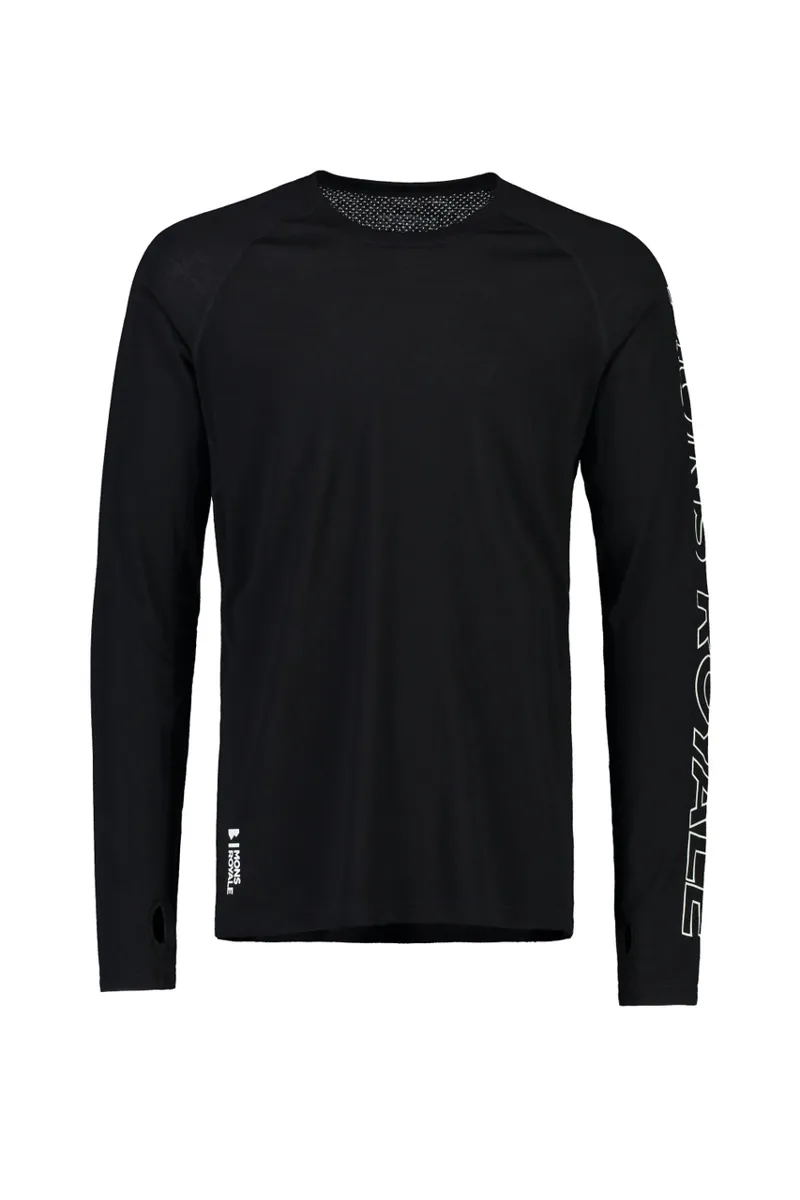 Mons Royale Temple Tech Air-Con LS Mens Baselayer Top - Black