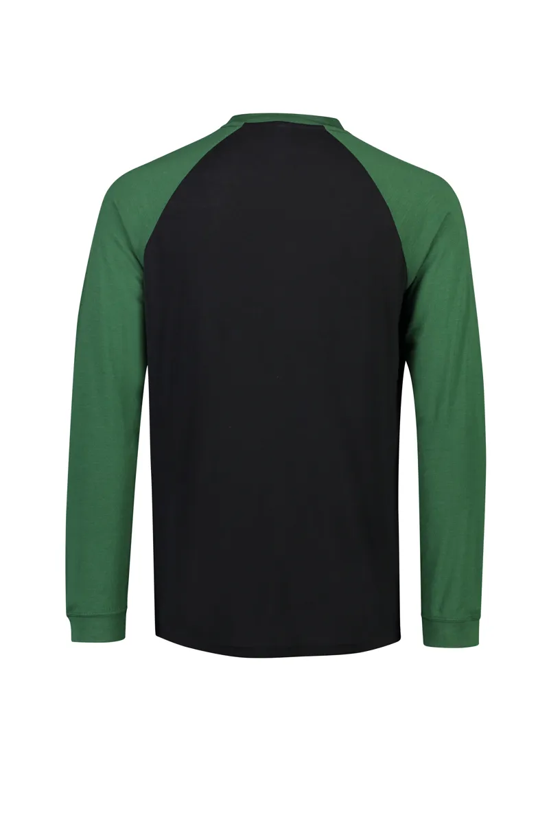 Mons Royale Mens Icon Raglan Merino Baselayer Top in Green-1
