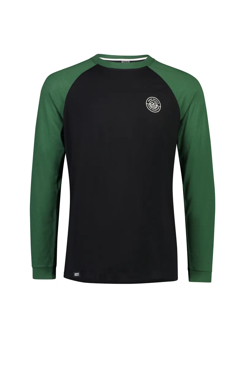 Mons Royale Mens Icon Raglan Merino Baselayer Top in Green
