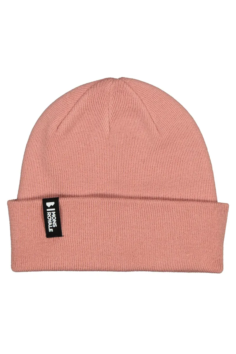 Mons Royale Mcloud Merino Beanie Hat - Dusty Pink