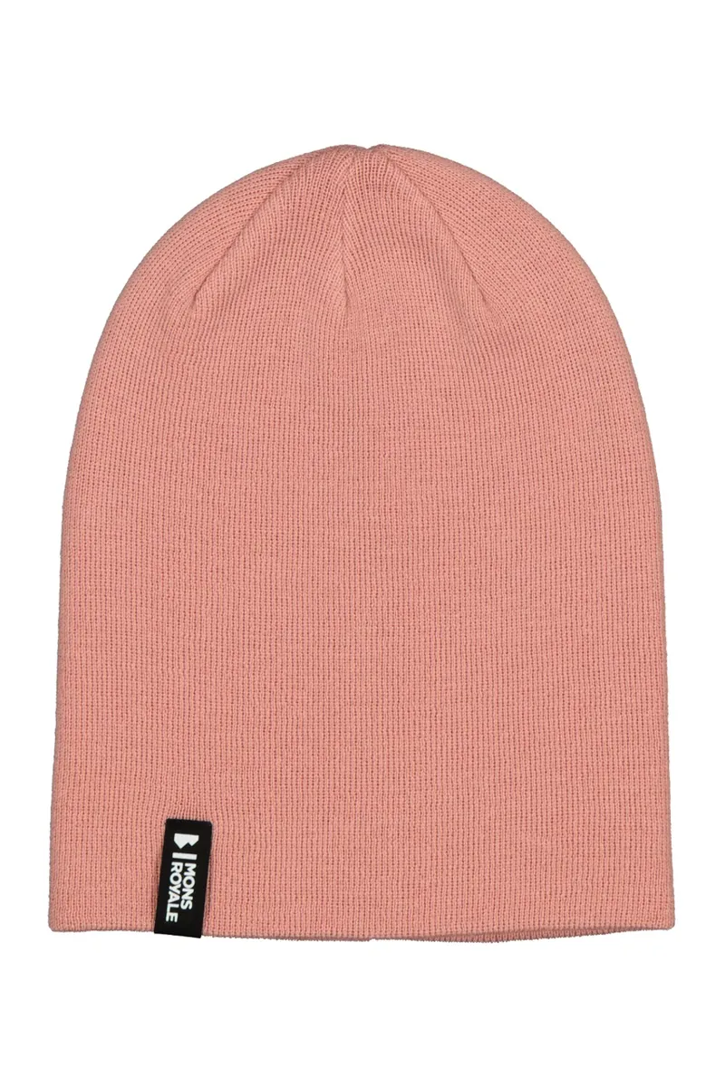 Mons Royale Mcloud Merino Beanie Hat - Dusty Pink-1