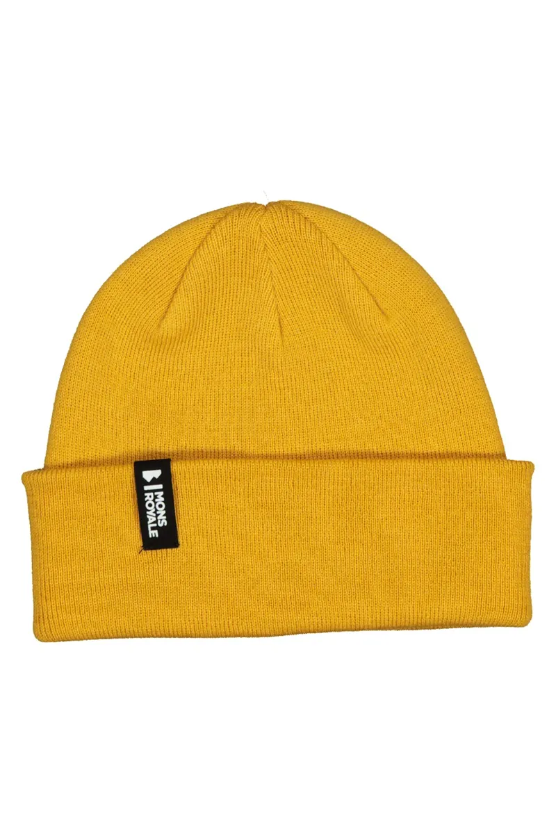 Mons Royale Mcloud Merino Beanie Hat - Gold