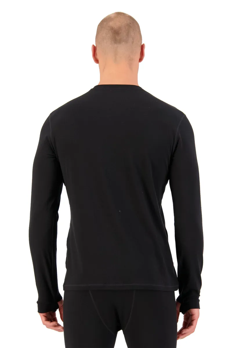 Mons Royale Cascade Flex LS Mens Baselayer Top - Black-2