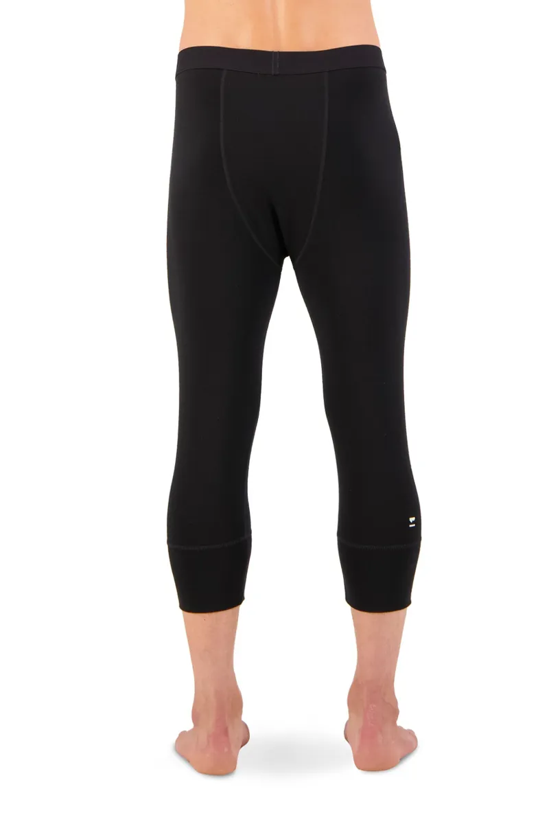 Mons Royale Cascade Flex 3/4 Length Mens Baselayer Leggings - Black-2