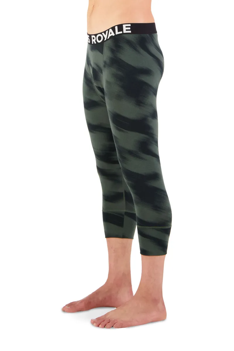 Mons Royale Cascade Flex 3/4 Length Mens Leggings - Rosin Motion-1