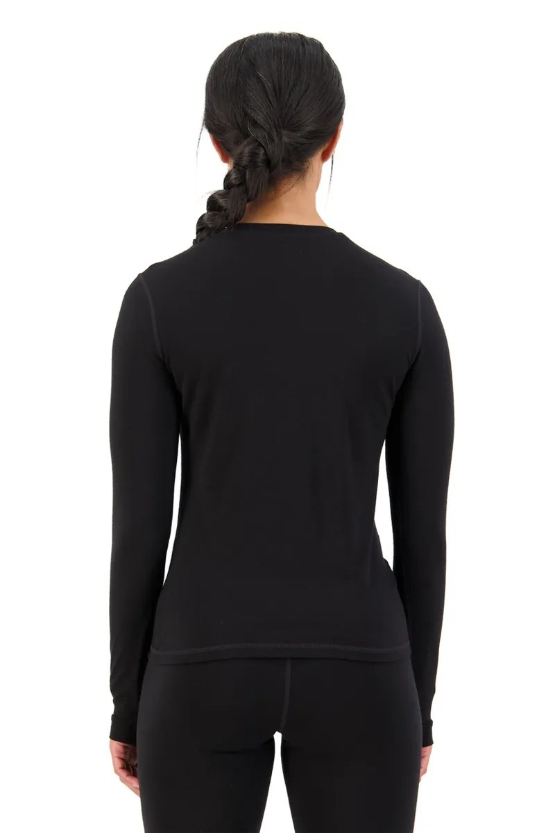 Mons Royale Cascade Flex LS Womens Baselayer Top - Black-1