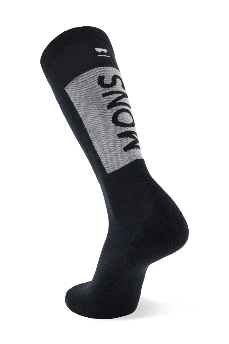 Mons Royale Atlas Merino Snow Socks - Black-1