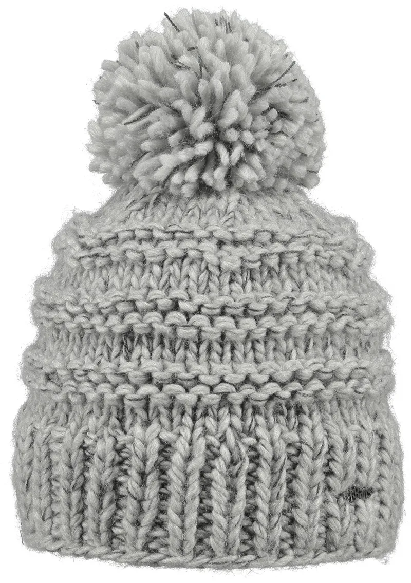 Barts Jasmin Beanie Hat in Heather Grey