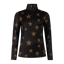 Protest Swana Womens 1/4 Zip Midlayer Top - Fudge Stars Black