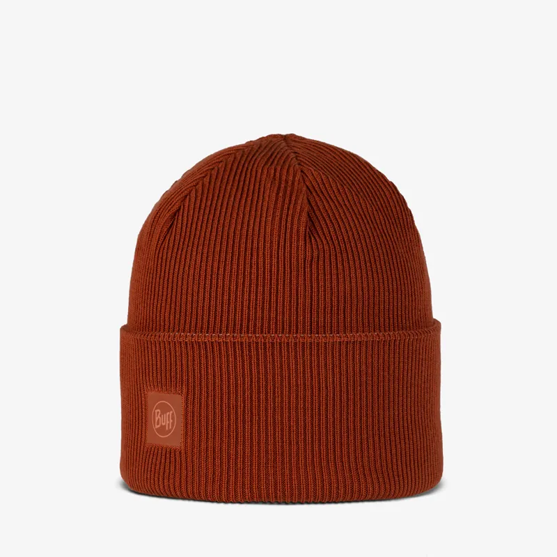 Buff Cross Knit Beanie Hat - Cinnamon