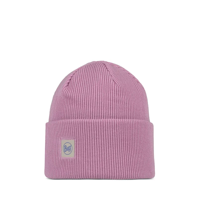 Buff Cross Knit Beanie Hat - Camelia