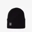 Buff Cross Knit Beanie Hat - Black