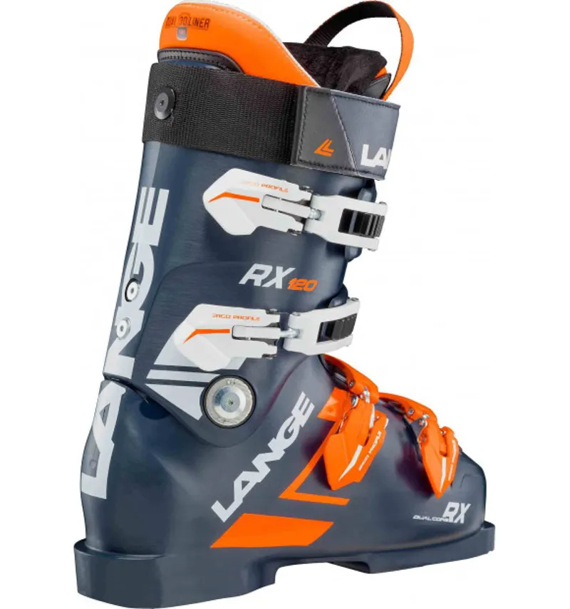Lange RX 120 Mens Ski Boots in Blue Orange