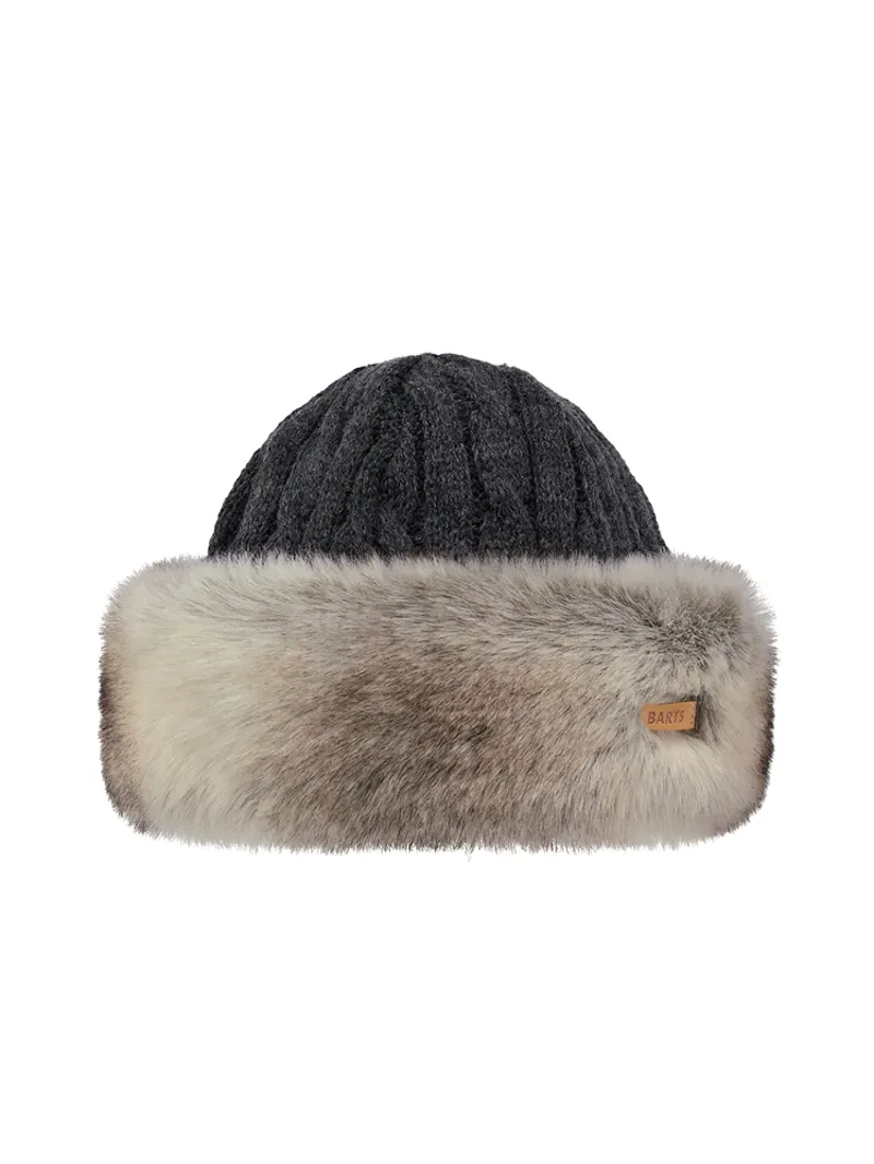 Barts Faux Fur Cable Band Hat - Brown