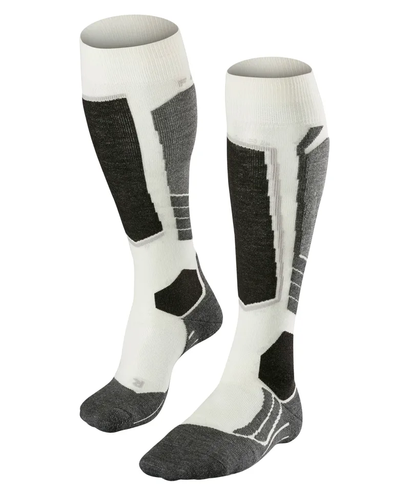 Falke SK1 Womens Technical Ski Socks in Off White