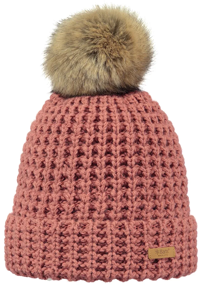 Barts Bonnie Beanie Hat in Morganite Peach