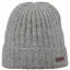 Barts Haakon Turnup Beanie in Heather Grey