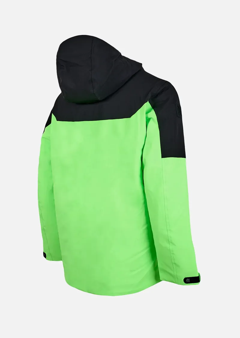 Watts Gamma Mens Ski Jacket - Acid Green Black-1