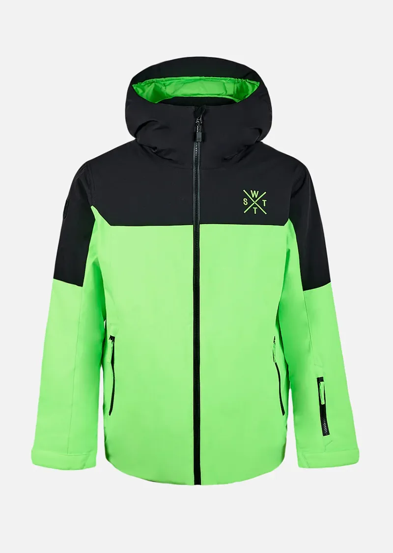 Watts Gamma Mens Ski Jacket - Acid Green Black