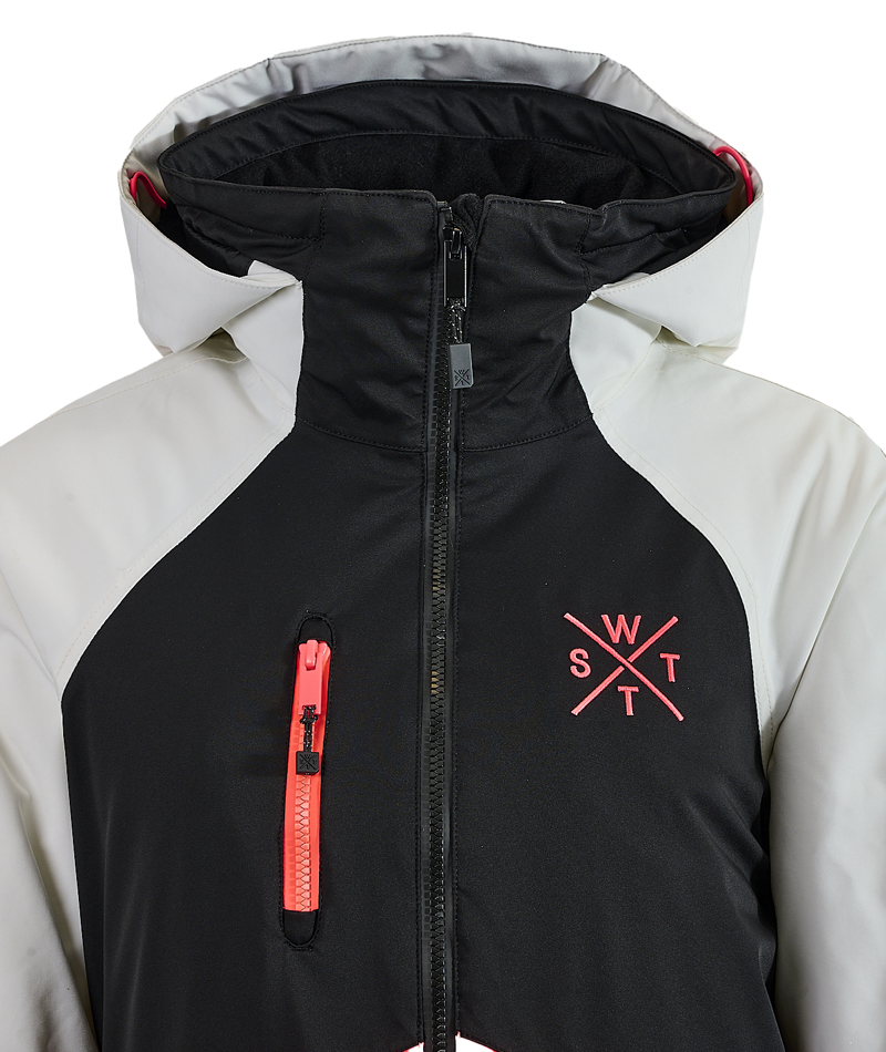 Watts Peak Womens Ski Jacket - White Pink-1