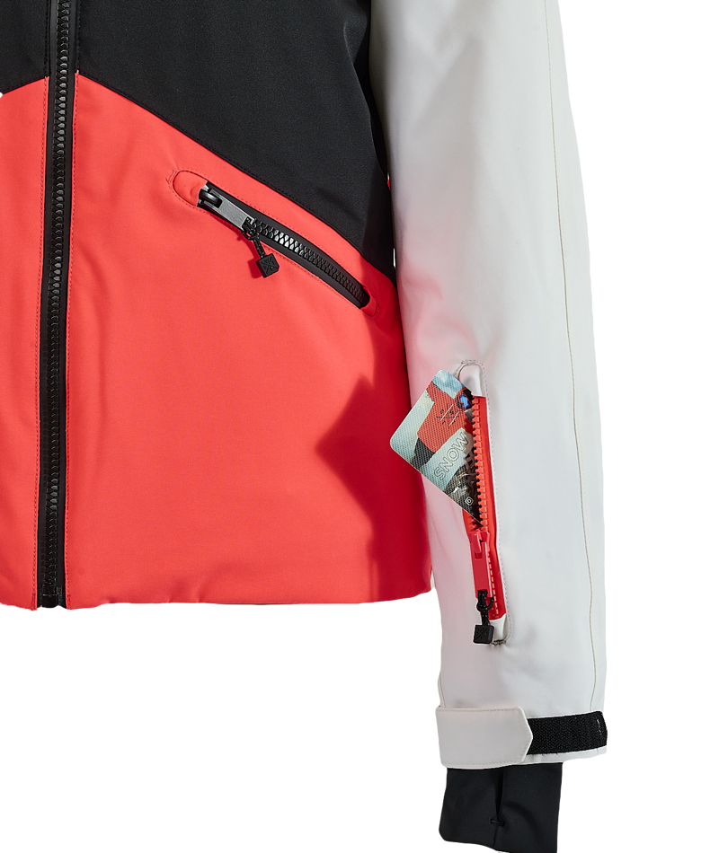 Watts Peak Womens Ski Jacket - White Pink-3