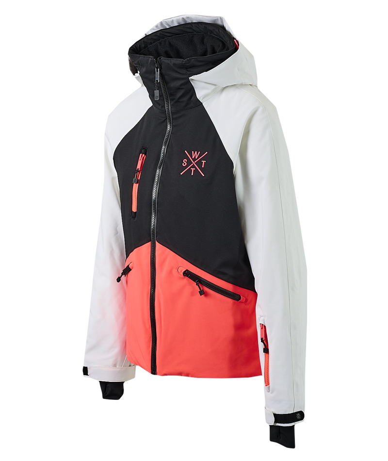 Watts Peak Womens Ski Jacket - White Pink