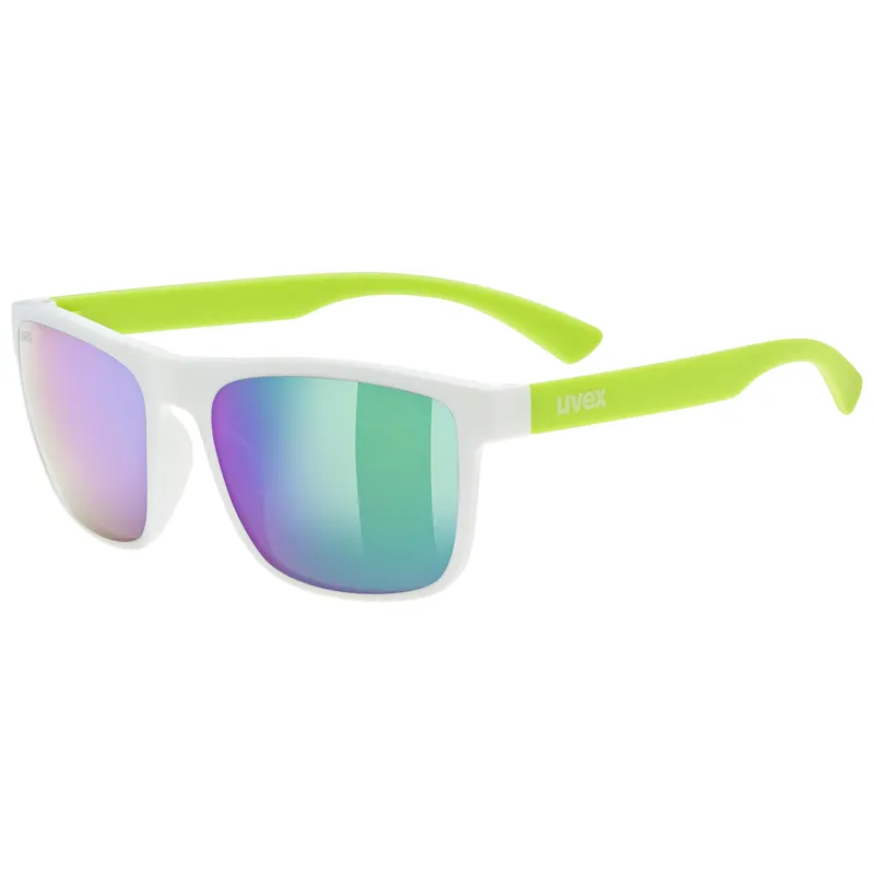 Uvex Rookie Junior Sunglasses - White Lime Matt