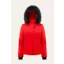 Poivre Blanc Lina Womens Faux Fur Ski Jacket - Red