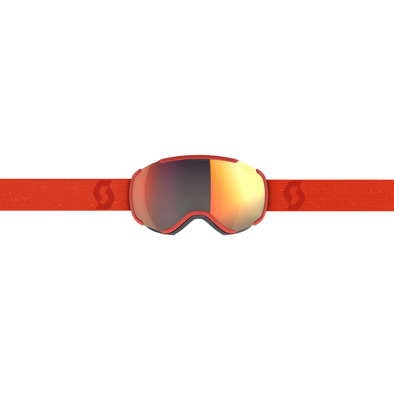 Scott Faze II Ski Goggles - Rust Red with Enhancer Red Chrome Lens-1
