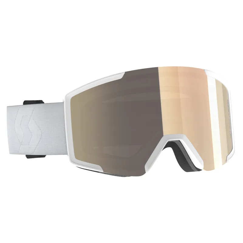 Scott Shield Ski Goggles - White with Light Sensitive Lens