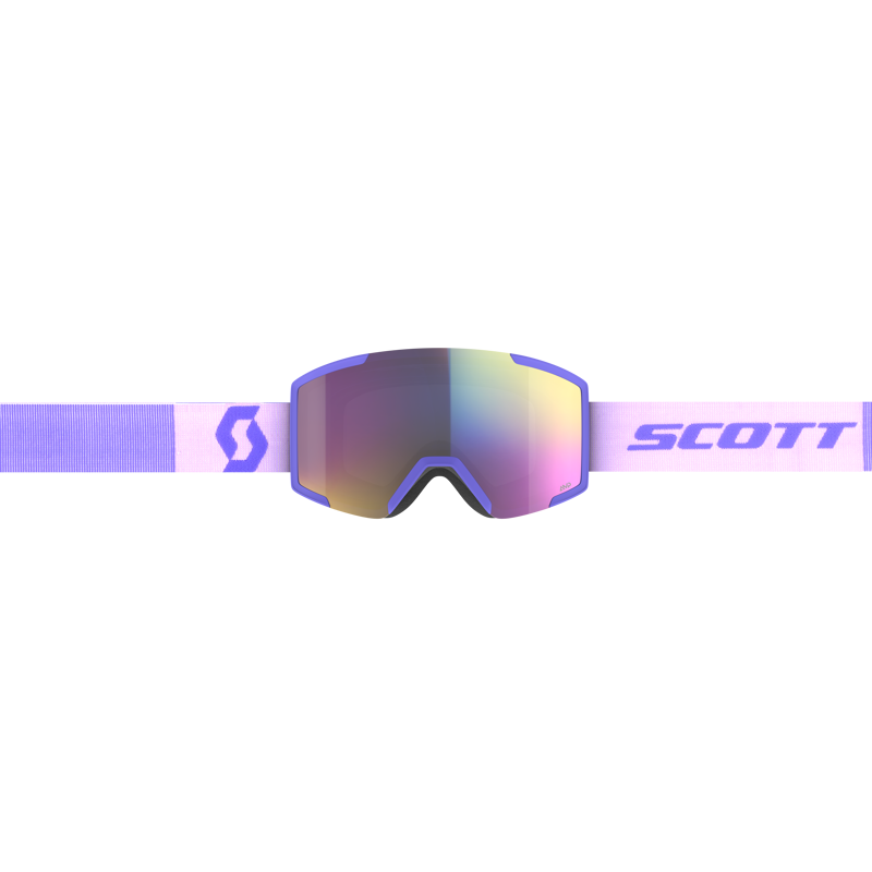 Scott Shield Ski Goggles - Lavender with Enhancer Teal Chrome Lens-1