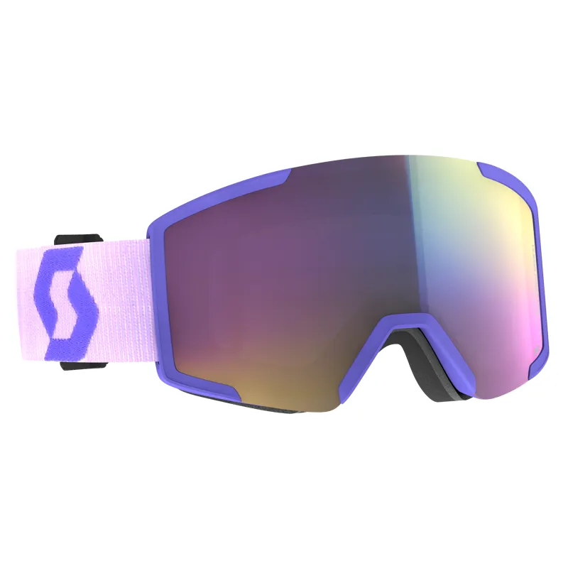 Scott Shield Ski Goggles - Lavender with Enhancer Teal Chrome Lens