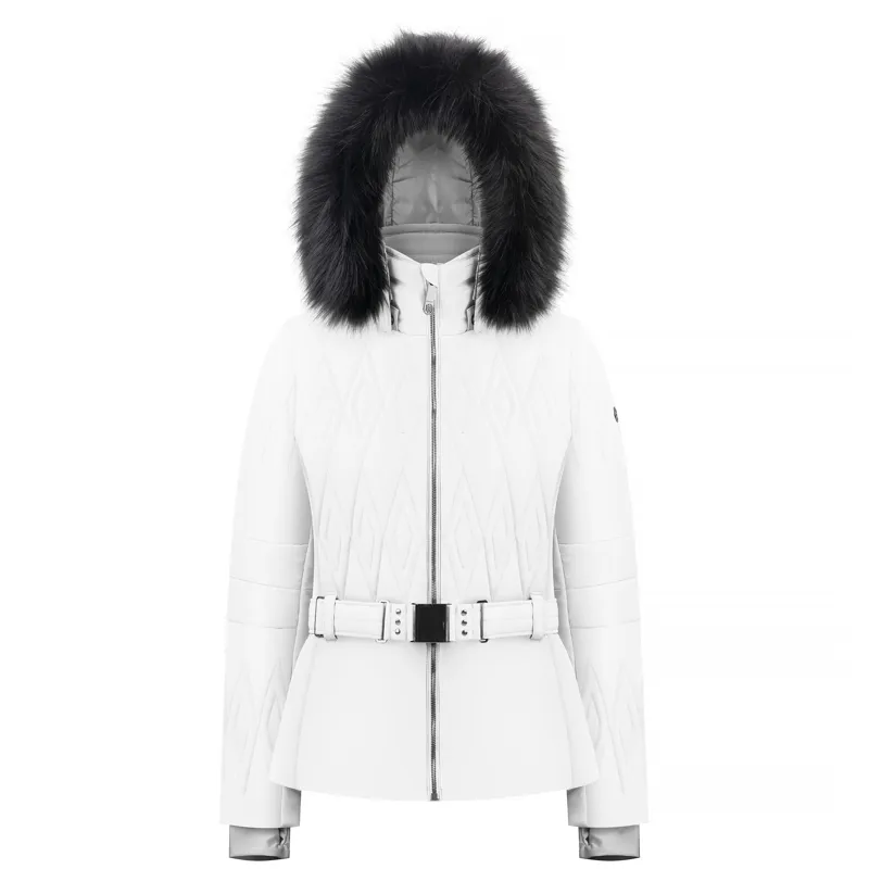 Poivre Blanc Maya Womens Faux Fur Ski Jacket - White