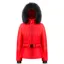 Poivre Blanc Maya Womens Faux Fur Ski Jacket - Scarlet Red