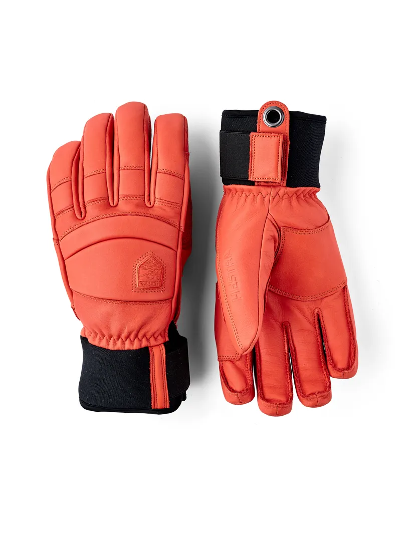 Hestra Fall Line Leather Mens Ski Gloves - Flame